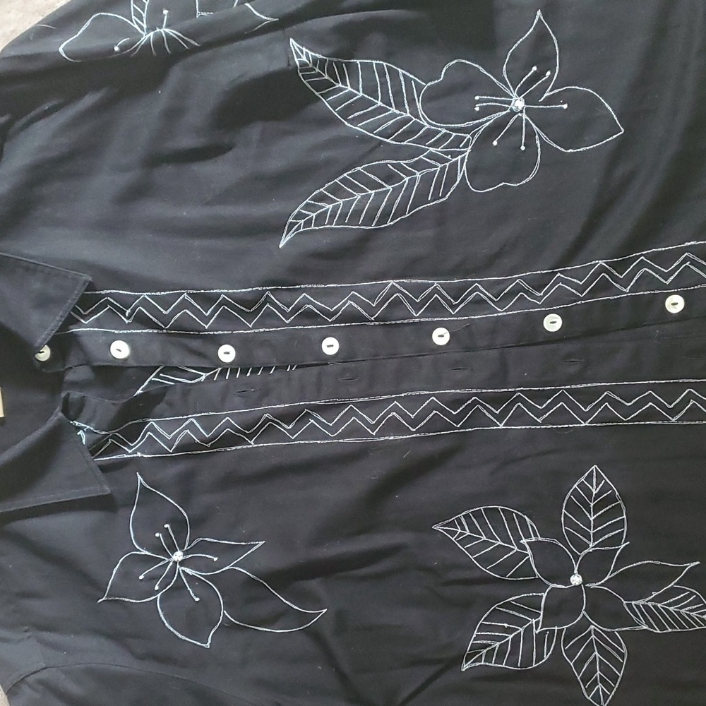 CHOICES WOMAN COTTON BLACK JACKET SHIRT - Picture 3 of 11